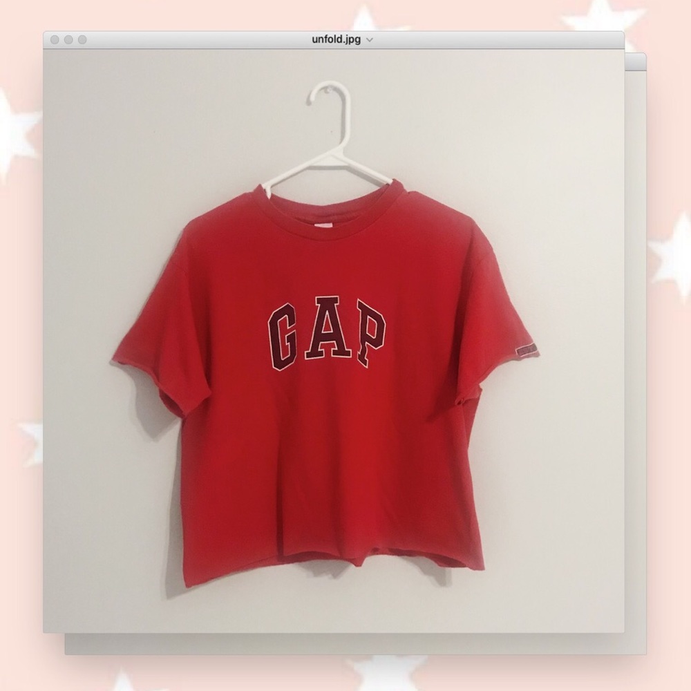 Thrifted GAP Cropped Short Sleeve T-Shirt SIZE S